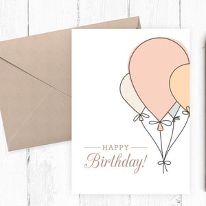 Printable Happy Birthday Card for Her, Happy Birthday Card, Birthday ...
