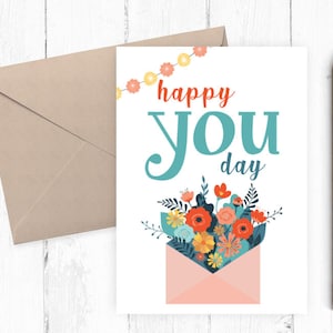 Printable Happy Birthday Card, Happy Birthday Card, instant download PNG PDF 5x7