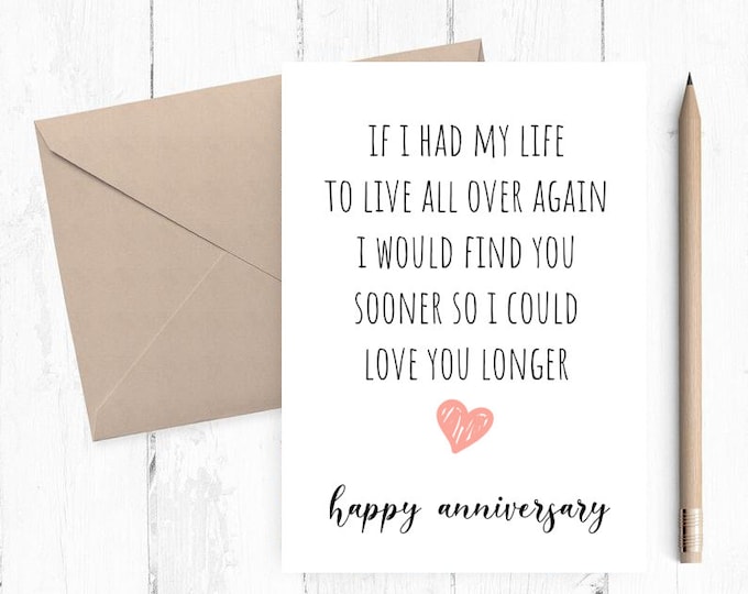 Romantic Anniversary Card Anniversary Card for - Etsy