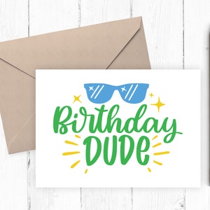 Carte d'anniversaire imprimable pour garçon, carte d'anniversaire, carte d'anniversaire pour mec, carte pour petit amiPDF JPG 5 x 7