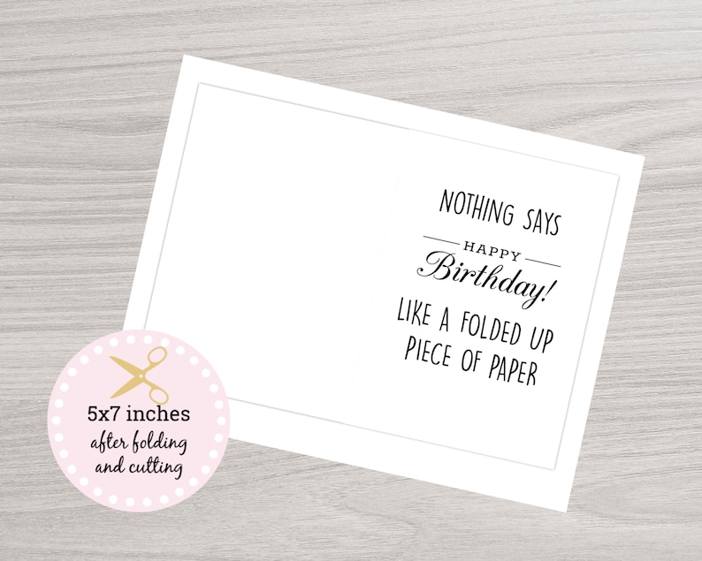 Funny Happy Birthday Card, Printable Birthday Card, Happy Birthday Card