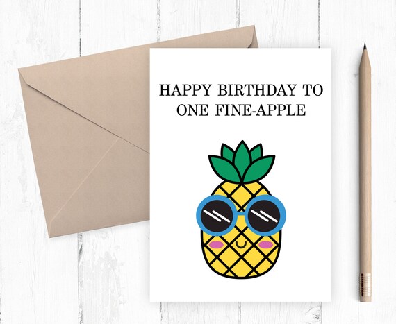 Happy Birthday To One Fine-Apple Card Happy Birthday To One Fine-Apple Card