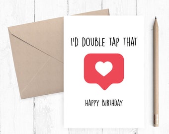 Funny Romantic Birthday Card, Birthday card for girlfriend/wife, birthday card for boyfriend/husband, Printable Happy Birthday Card PDF JPG