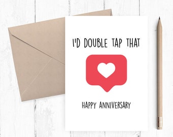 Funny Anniversary Card, Printable anniversary card,  card, card for her, card for him, instant download love you card PDF 5x7