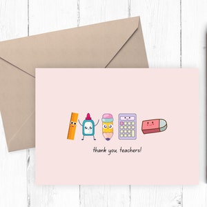 Card for Teacher, printable card for teacher, thank you teacher card, instant download 5x7 pdf png