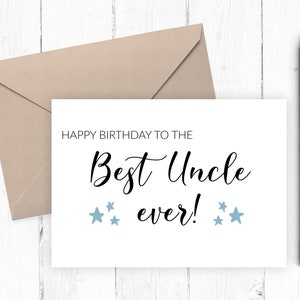 Birthday Card to Uncle Printable Uncle Birthday Card - Etsy