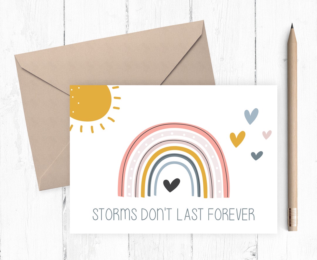 Printable Sympathy Card, Miscarriage Card, Condolence Card, Rainbow