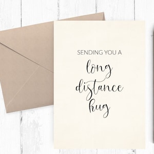 Carte longue distance, carte Miss you, carte câlin longue distance, carte d'anniversaire, pdf png 5x7