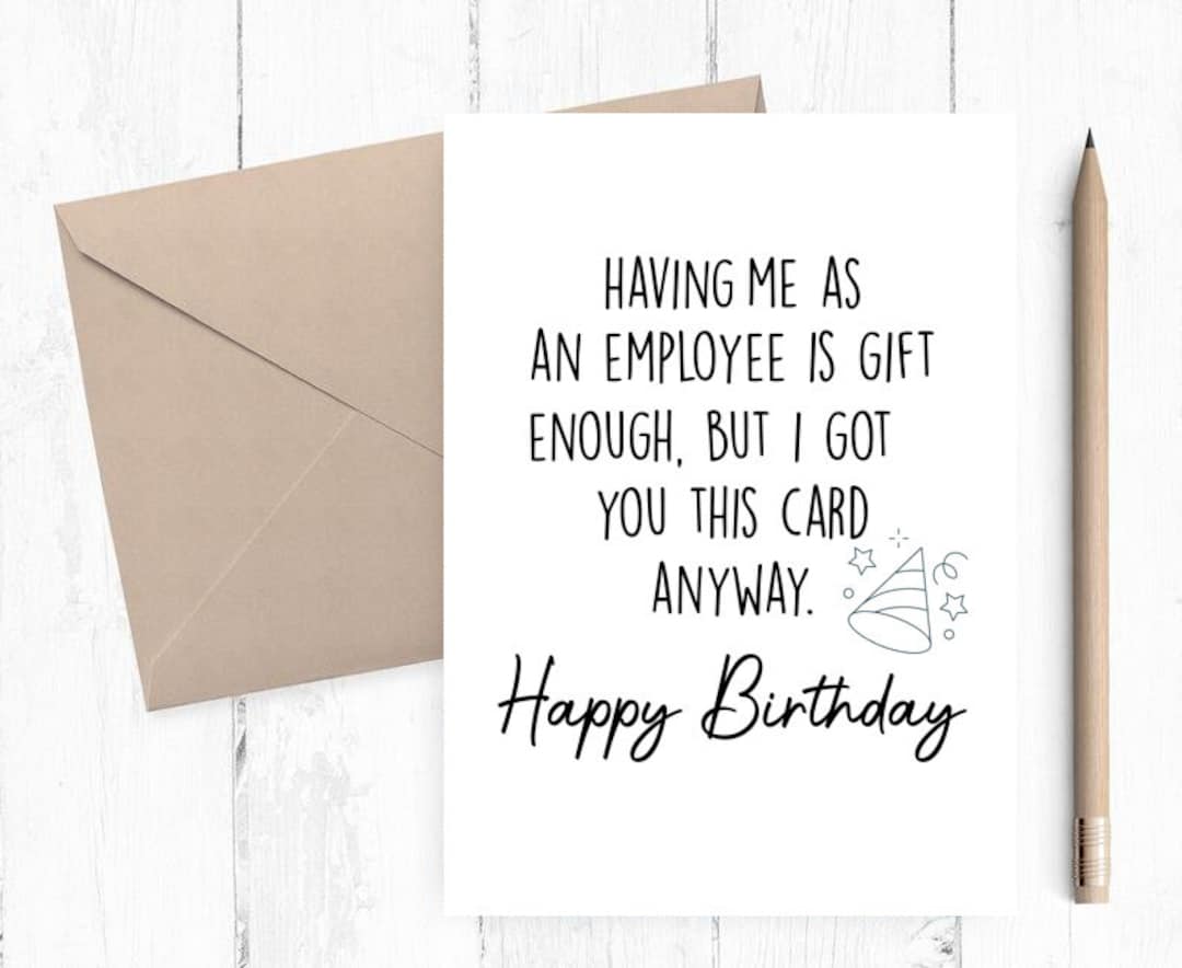 Funny Happy Birthday Boss Card, Printable Only, Boss Birthday Card From Me, 5x7 PDF JPG Includes Printable Envelope Template - Etsy