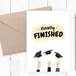 Afstudeerkaart, afdrukbare afstudeerkaart, en zo begint het avontuur, Instant Download, afdrukbare Congrats Card, 8x10 5x7 JPG PDF