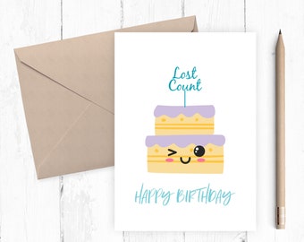 Getting Older funny birthday card, happy birthday card, Printable Birthday Card, Includes Printable Envelope Template PDF JPG 5x7