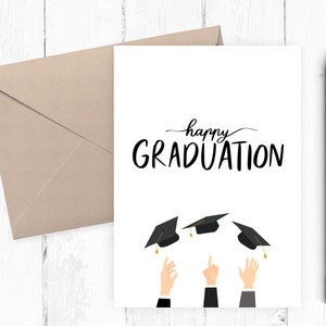 Tarjeta de graduación, Tarjeta de graduación imprimible, Y así comienza la aventura, Descarga instantánea, Tarjeta de felicitaciones imprimible, 8x10 5x7 JPG PDF