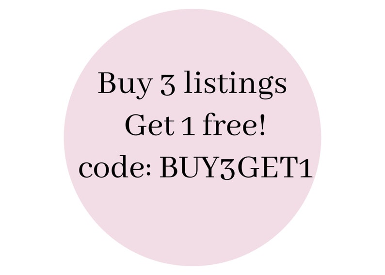 K&ouml;nnte beinhalten: Rosa Kreis mit wei&szlig;em Text, der "Kaufe 3 Angebote, erhalte 1 gratis! Code: BUY3GET1" lautet.