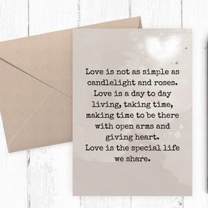 Love You Romantic card, Printable anniversary card,  card, card for her, card for him, instant download love you card PDF 5x7