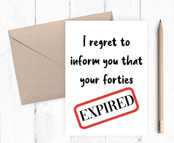 Funny 50th Birthday Card Birthday 50 Years Old Printable - Etsy