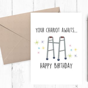 Getting Older funny birthday card, Funny Happy birthday card, Funny Printable Birthday Card, Includes Printable Envelope Template 5x7