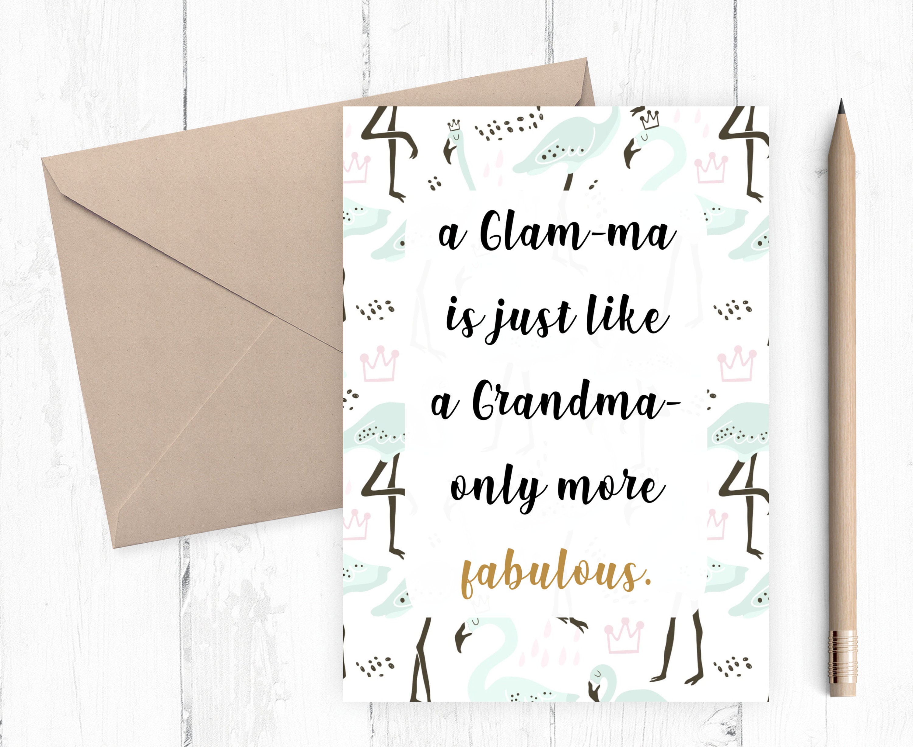 Funny Card to Grandma Printable Happy Birthday Card Best - Etsy