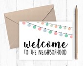 Welcome to the Neighborhood Printable Card Printable - Etsy