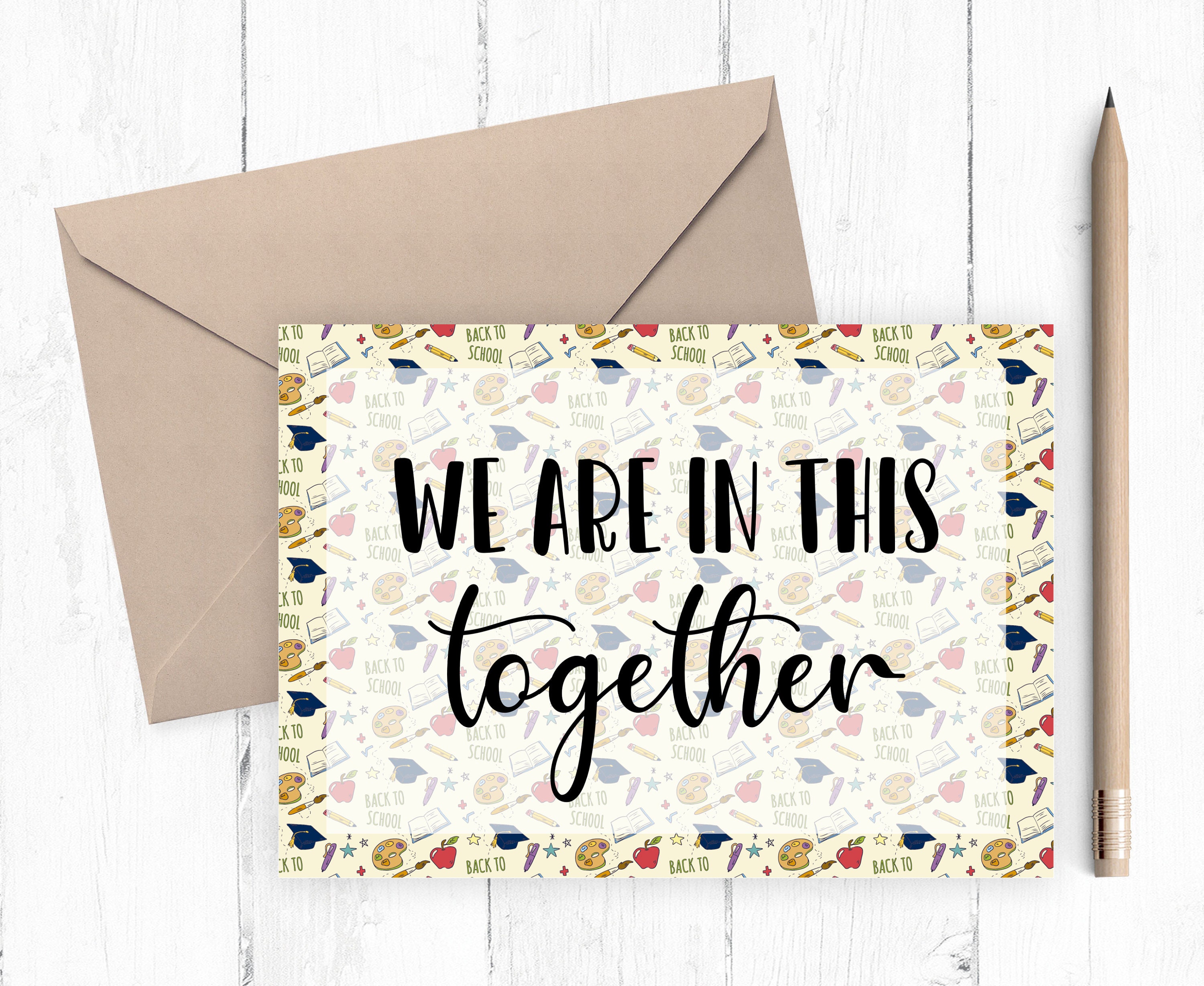 Back to School card for teacher Back to school gift Instant Etsy