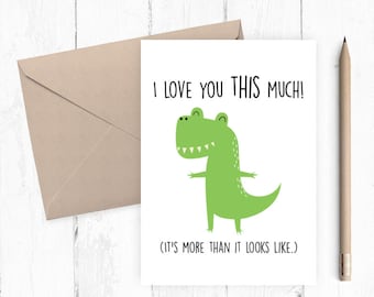 Lustige Liebe dich Karte, druckbare Jubiläumskarte, Karte, Karte für sie, Karte für ihn, sofortiger download PNG PDF 5x7