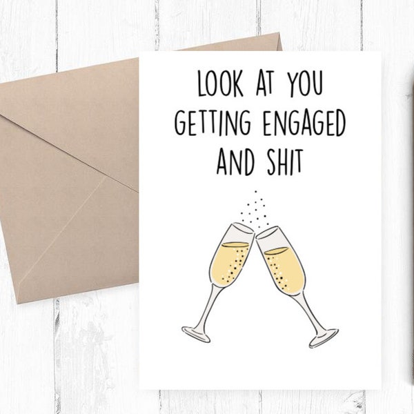 Engagement Card - Etsy