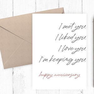 Happy Anniversary Card, Printable Romantic Anniversary Card, Anniversary gift, Printable card, pdf png 5x7 8x11