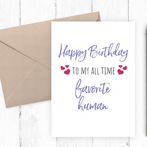 Cartão de aniversário do marido, cartão de aniversário para ele, cartão de aniversário do namorado, 5x7 PDF JPG Download instantâneo inclui modelo de envelope para impressão