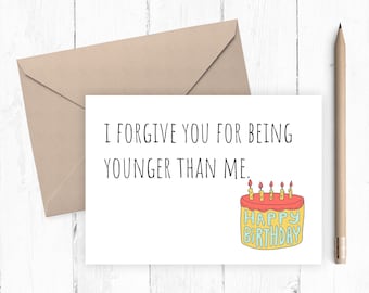 Funny birthday card, happy birthday card, Card from girlfriend, card from boyfriend, card from wife, card from husband PDF JPG
