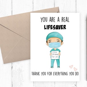 Nurse appreciation card, Nurse Thank you card, Printable thank you card to Doctor, Printable thank you card to nurse, 5x7 PDF PNG