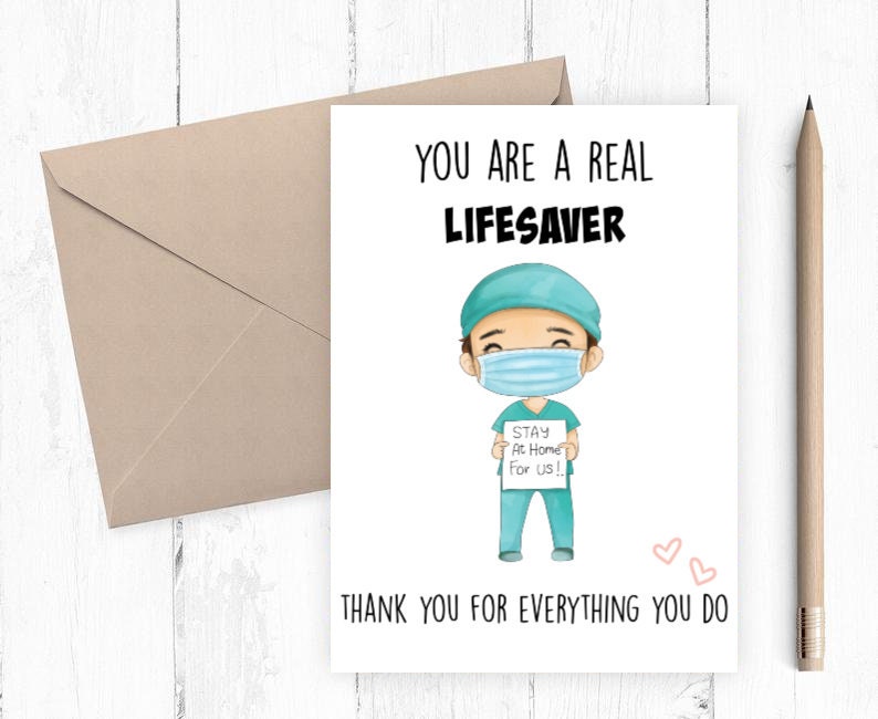 Nurse Appreciation Card Nurse Thank You Card Printable Thank Etsy