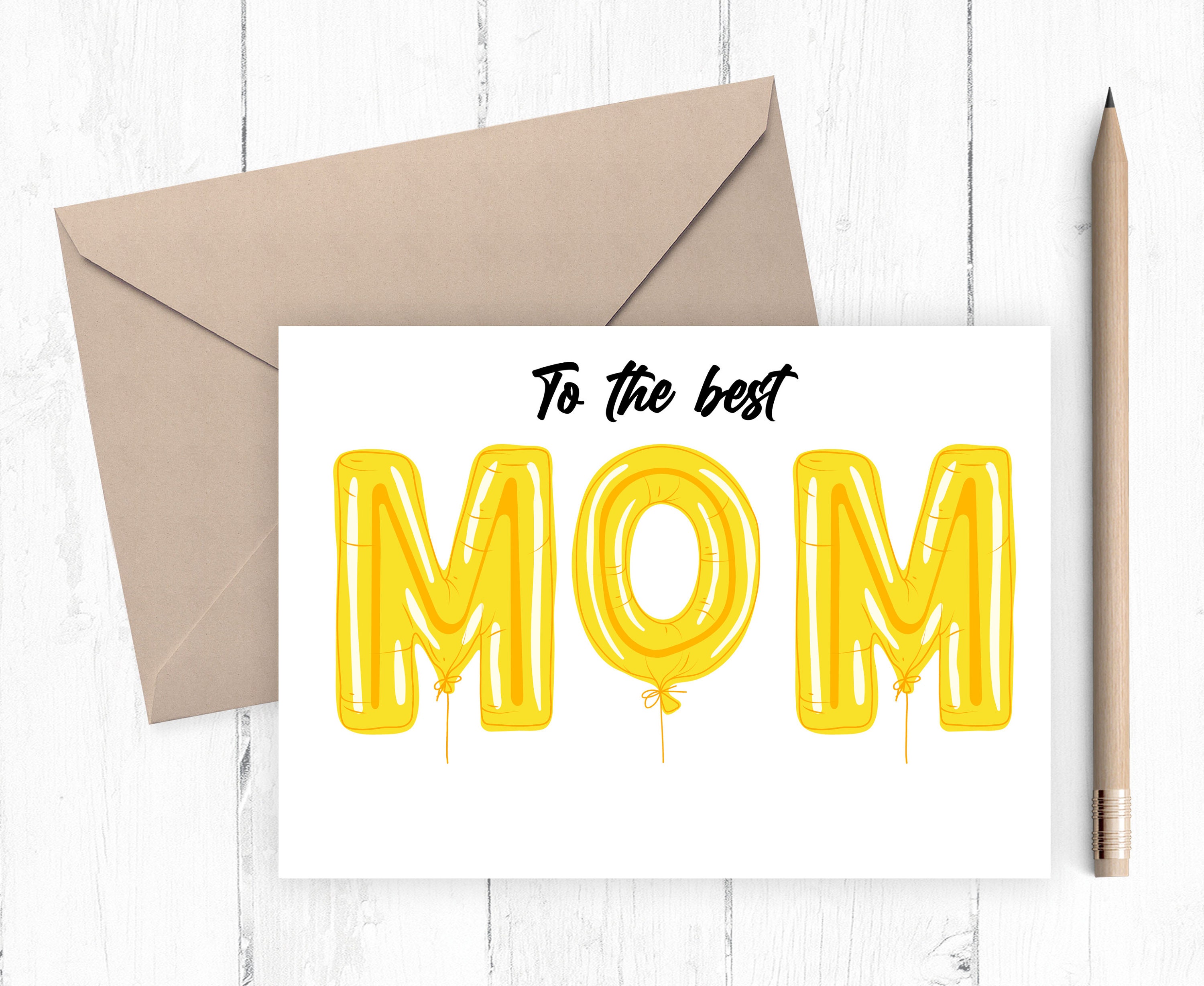 Mother's Day Card, Printable Mother's Day Card, Mother's Day Card Instant Download PDF PNG 5x7