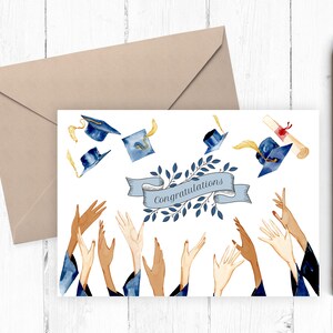 Afstudeerkaart, afdrukbare afstudeerkaart, gefeliciteerd afgestudeerde kaart, Instant Download, afdrukbare felicitatiekaart, 8x10 5x7 JPG PDF
