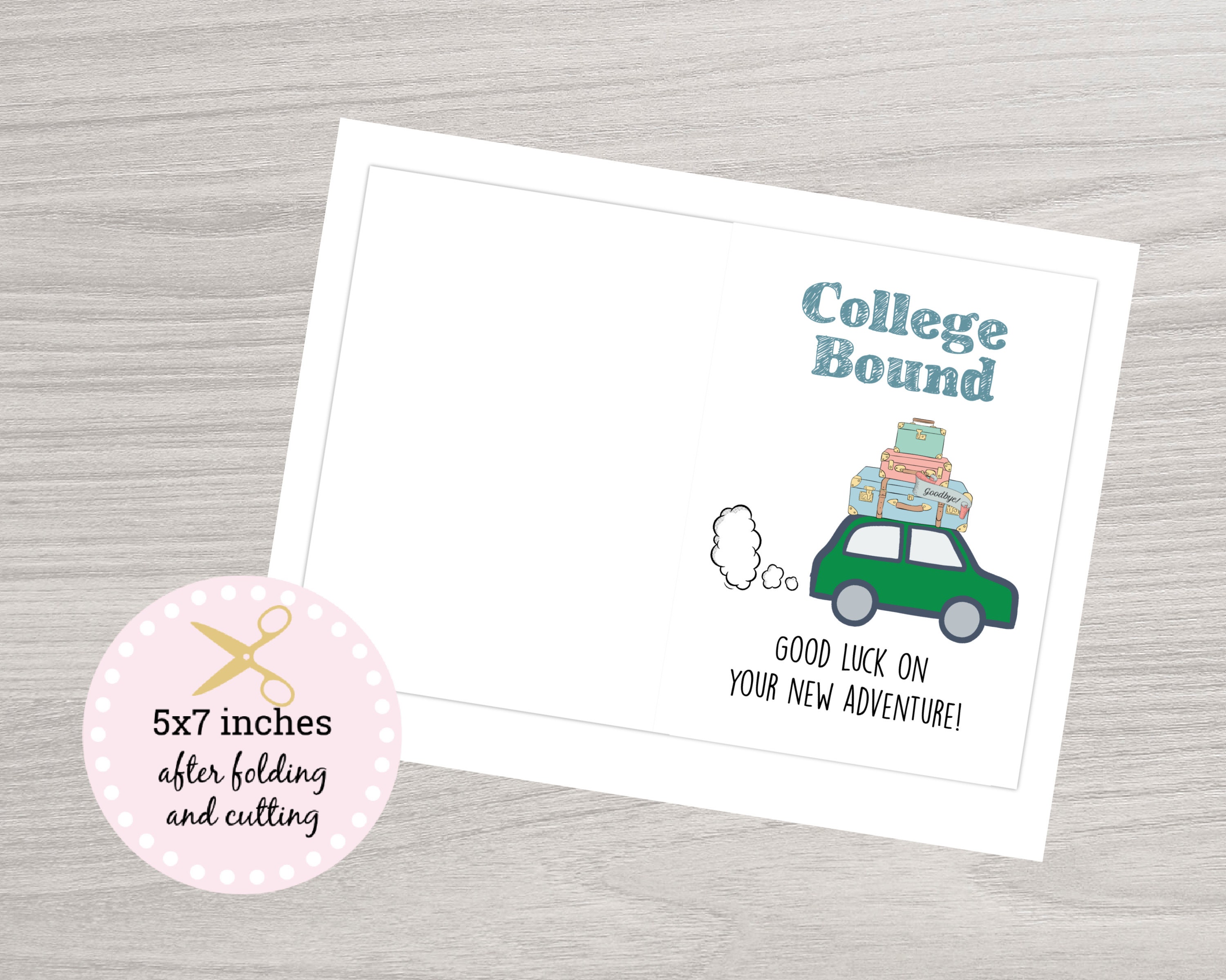 Going To College Card Printable Graduation Card College Etsy