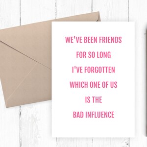 Best Friend Card, Best Friend Birthday Card, Instant Download, Printable Card for BFF, JPG PDF Includes Printable Envelope Template