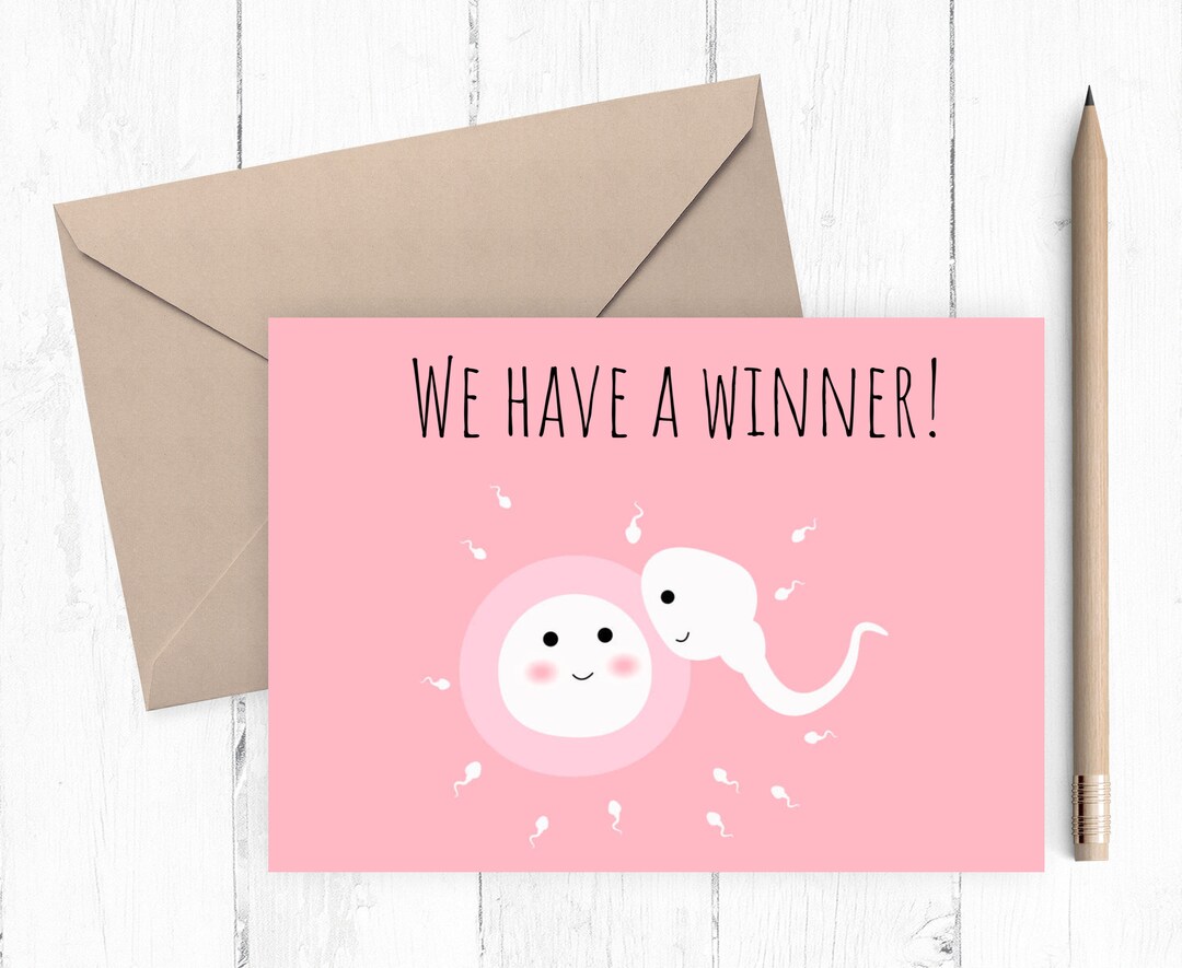 Funny Pregnancy Announcement Card for New Baby, We Have a Winner