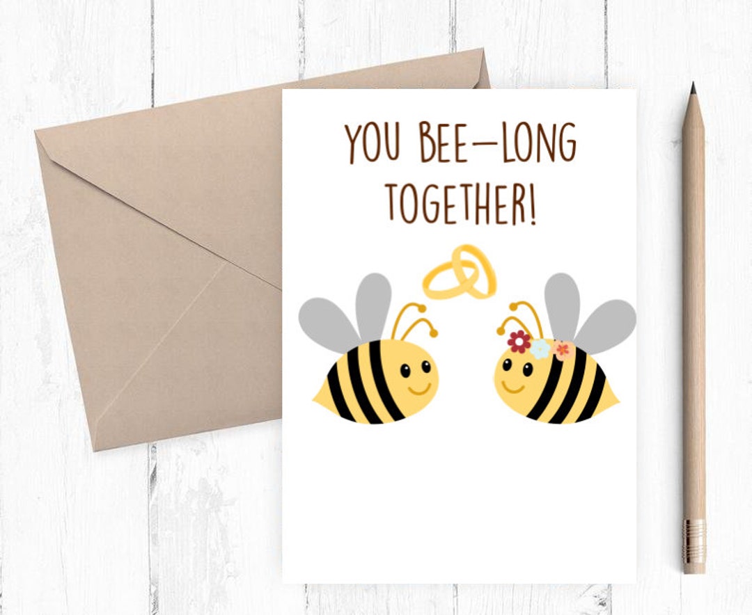 Printable Wedding Card, Instant Download, Funny Wedding Card, Cute ...