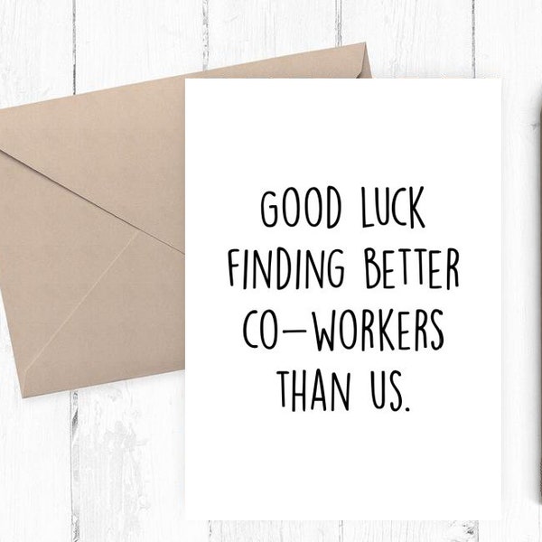 Printable New Job Card, Instant Download Farewell card, Goodbye Coworker Card, Joke Goodbye CardPDF JPG 5x7