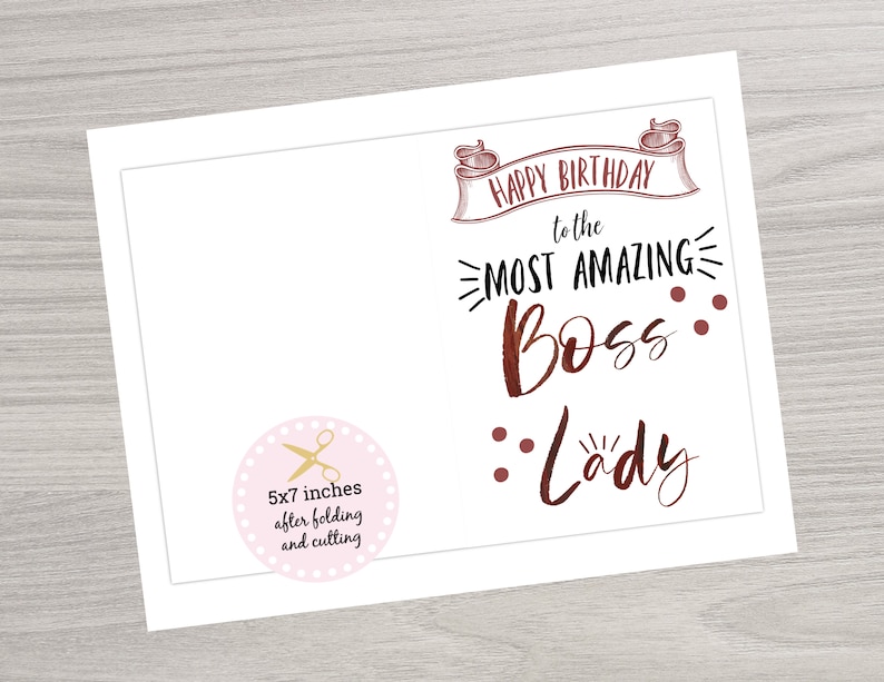 printable card happy birthday to the most amazing boss