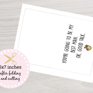 Best Man Proposal Card, Printable Funny Best Man Proposal Ask Card ...