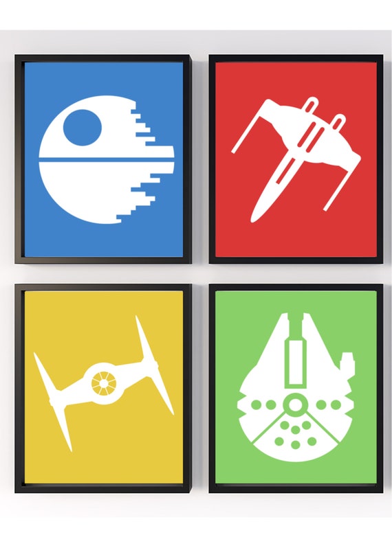 Star Wars Wall Art Star Wars Prints Star Wars Baby Nursery Millennium Falcon Instant Download 8x10 11x14 16x20 Printable Wall Art