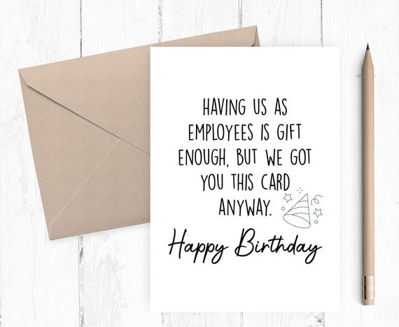 Funny Happy Birthday Boss Card Printable Only Boss Birthday - Etsy ...