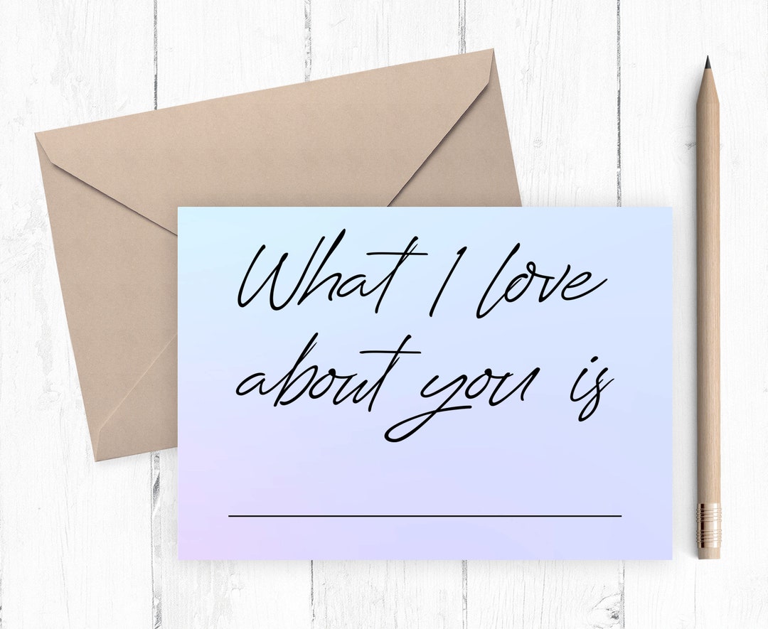 Romantic Love You Card, Printable Anniversary Card, Card, Card for Her ...