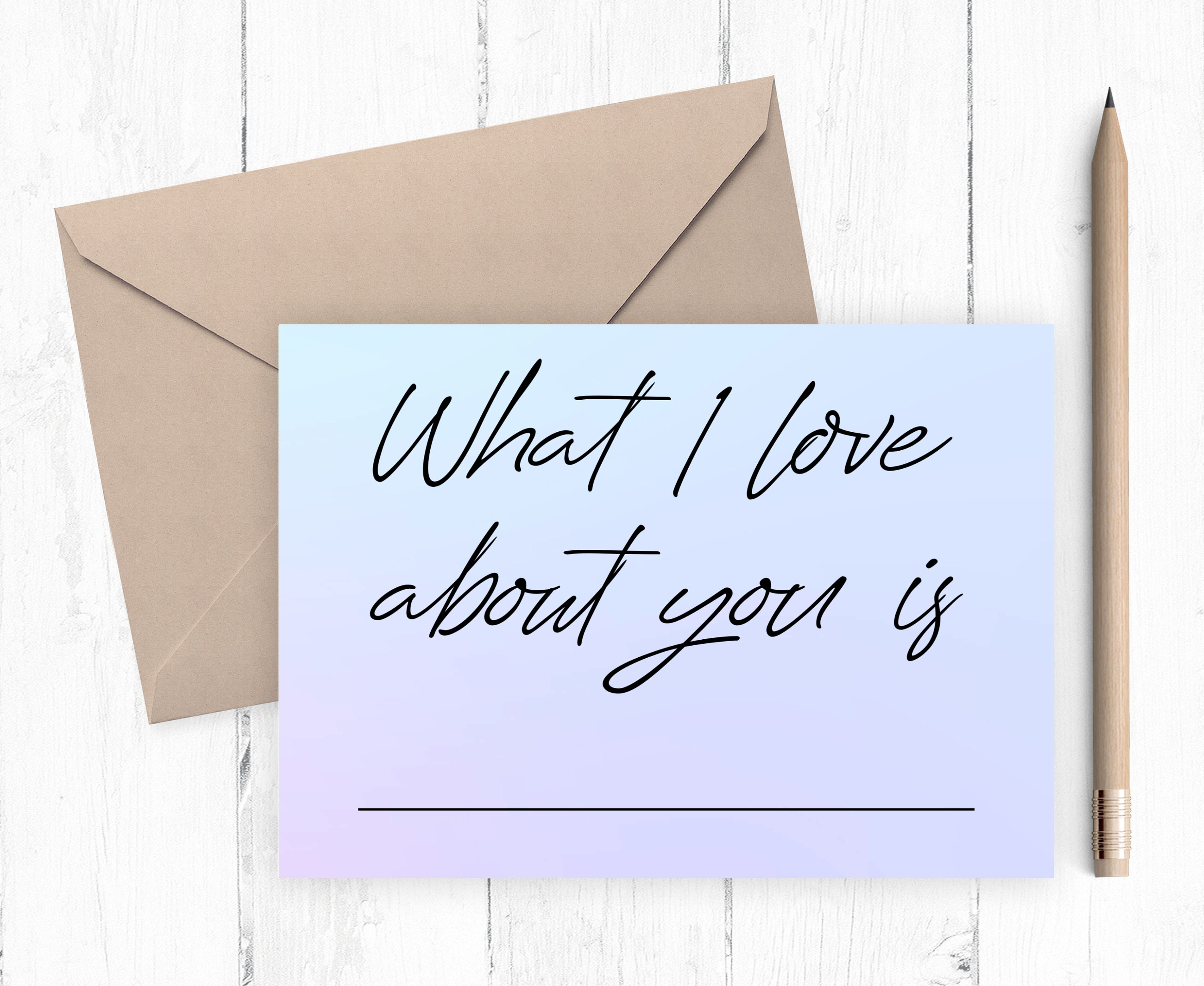 Romantic Love You card, Printable anniversary card,  card, card for her, card for him, instant download love you card PDF 5x7