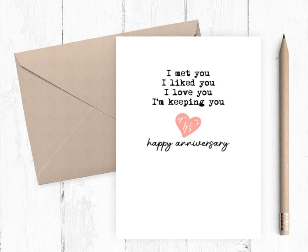 Romantic Love You Card, Printable Anniversary Card, Card, Card for Her ...