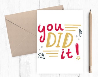 Graduation Card, Printable Graduation Card, Congrats graduate Card,  Instant Download, Printable Congrats Card, 8x10 5x7 JPG PDF