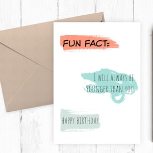 Vieillir carte d'anniversaire drôle, carte de joyeux anniversaire drôle, carte d'anniversaire imprimable drôle, comprend un modèle d'enveloppe imprimable 5 x 7
