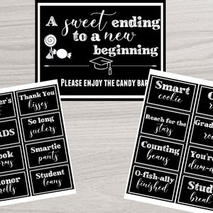 Graduation Candy Buffet Labels and Sign, Graduation Party Decor, Candy Bar, Graduation Candy Bar instant download JPG PDF