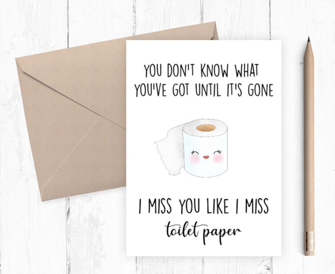 Miss You Card Printable Miss You Card Quarantine Card I - Etsy