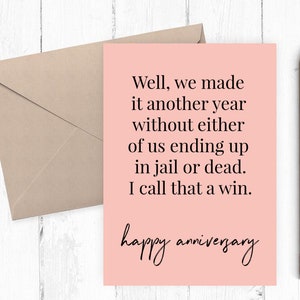 Tarjeta de feliz aniversario, tarjeta de aniversario divertida imprimible, regalo de aniversario, tarjeta imprimible, pdf png 5x7 8x11