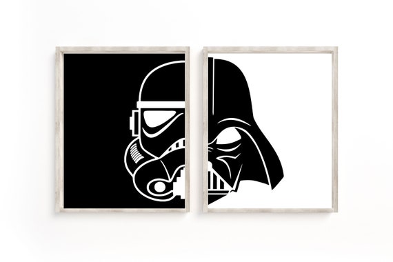 Star Wars Prints Star Wars Decor Star Wars Printable Storm Trooper Print Darth Vader Print 8x10 11x14 16x20 Printable Wall Art